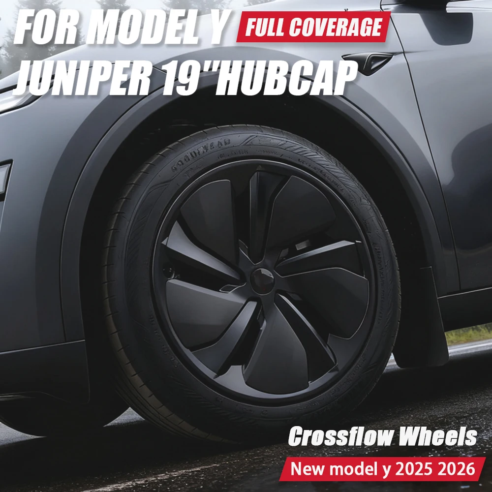 

19-дюймовая 4 шт. крышка ступицы 2025 для Tesla Model Y Juniper Performance Photon, сменная крышка колеса с полным ободом, автомобильные аксессуары 2026