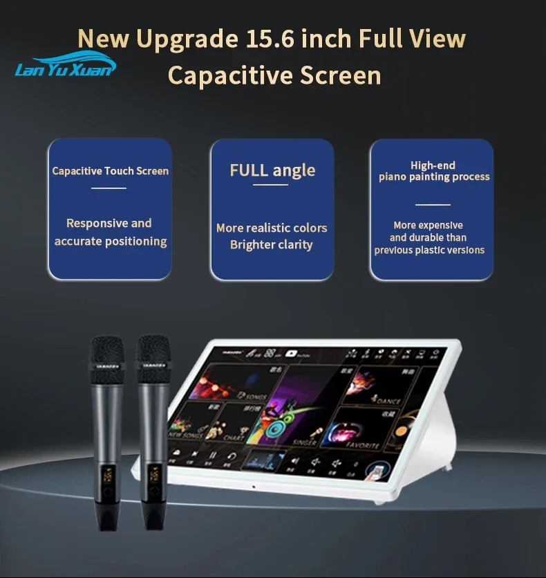 

InAndOn 96T Karaoke System 2TB 5in1 15.6 Karaoke Machine Latest Home Party New Design Touch Screen Fast Speed Karaoke Player