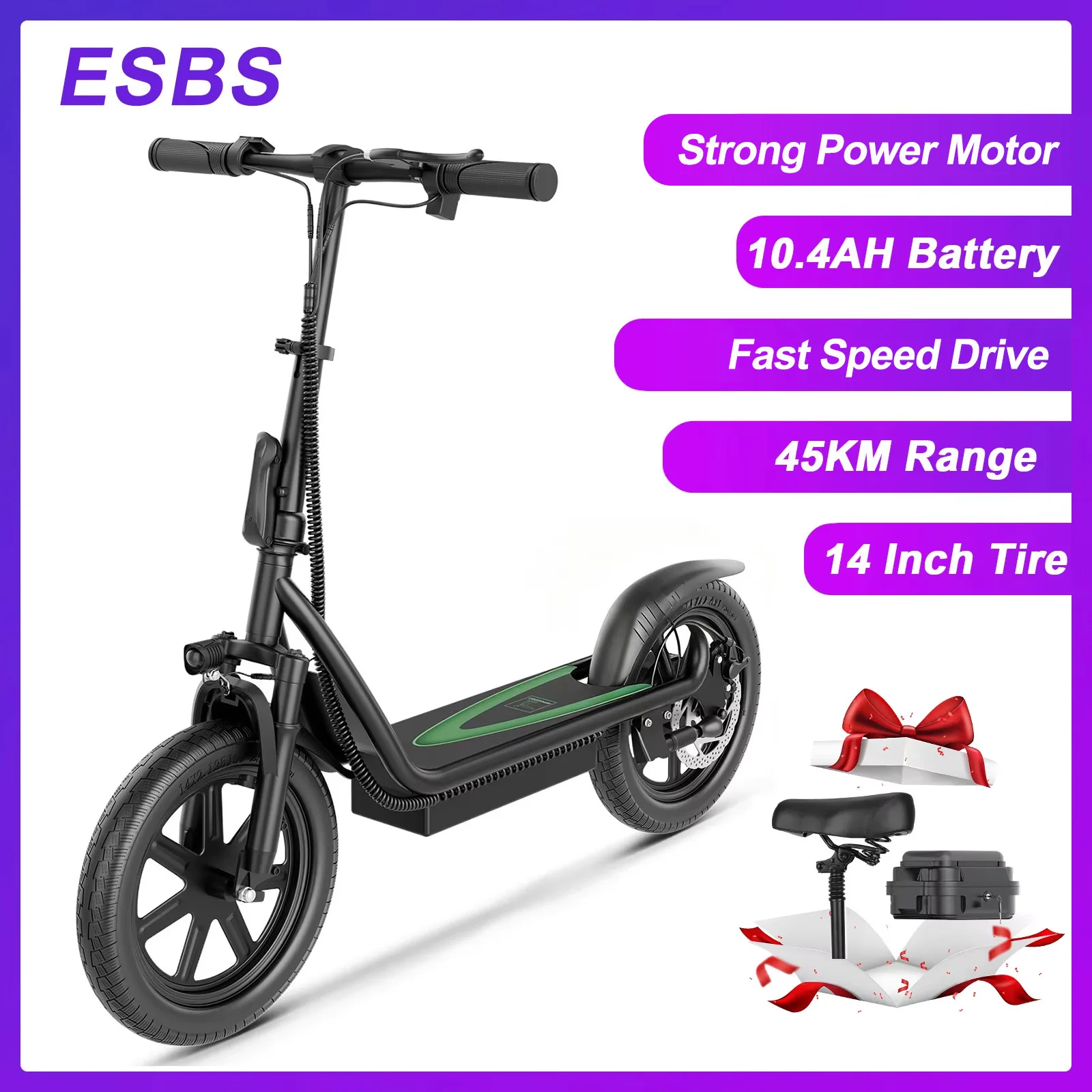 2026 Nieuwe LPESBS Dual Brake Elektrische Scooter 10.4AH Snelle Supermotor Hoge Snelheid Draagbare Elektrische Scooter 45KM Lange Afstand Scooter