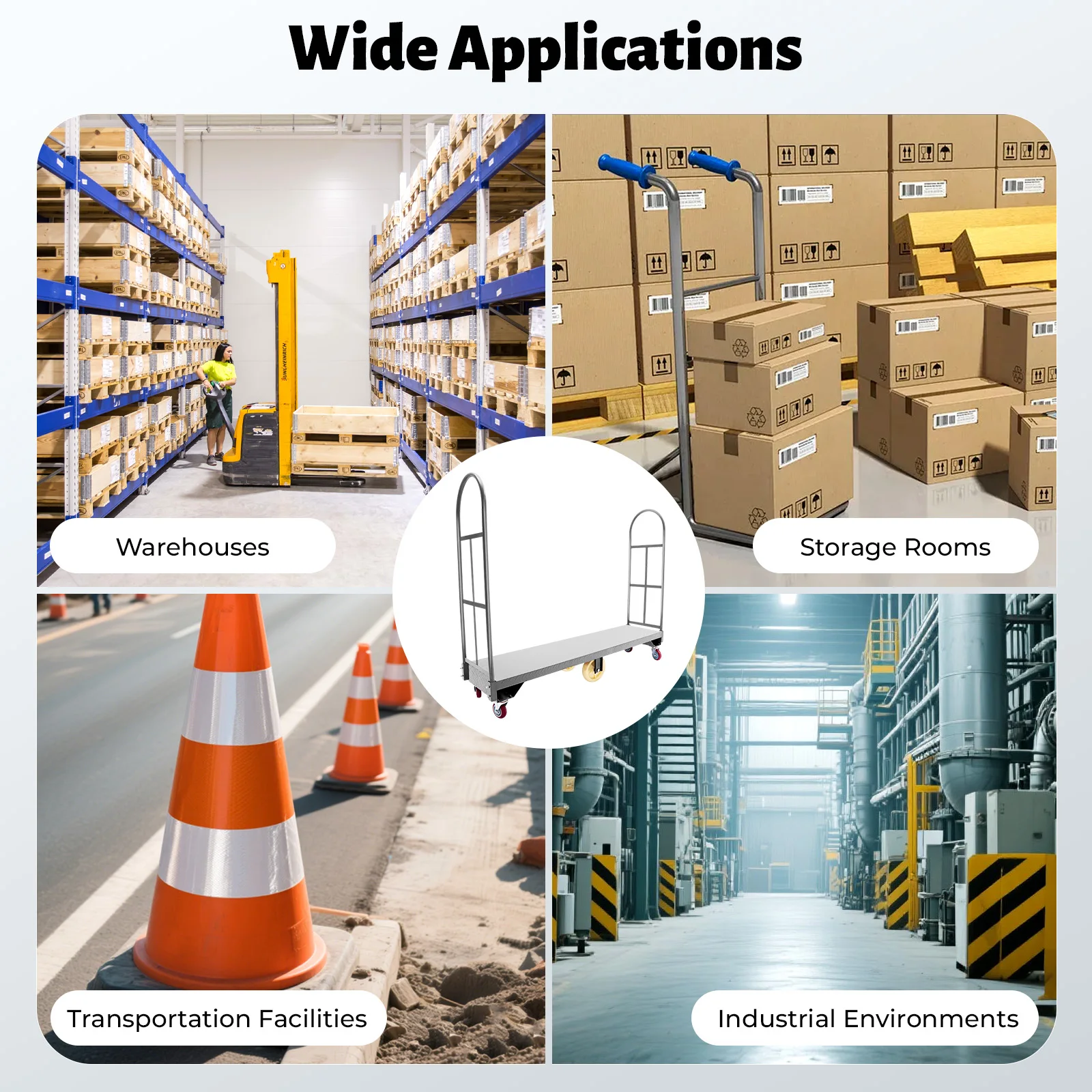 Платформа U-Boat Dolly, большая несущая сила 2000 фунтов для транспортных средств в складской комнате для хранения Негабаритная нагрузка