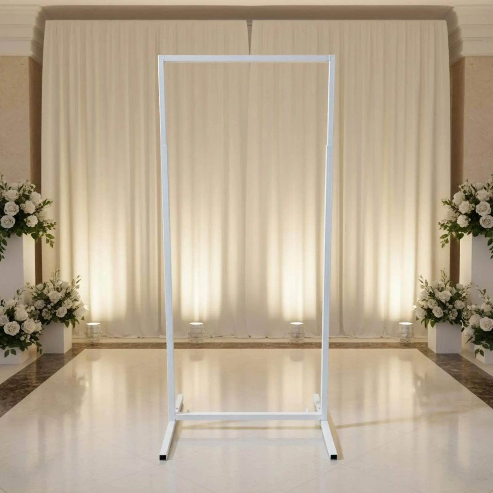 Sturdy Backdrop Stand Thickened Steel Balloon Arch Rectangular Wedding Arch Stand Wedding Decorations for Party CeremonyBirthda