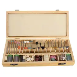 100/228pcs Power Tool Accessories Set Wooden Box Fits Dremel Grinding Polishing Metal Wood Engraving Drill Electric Rotary Tool