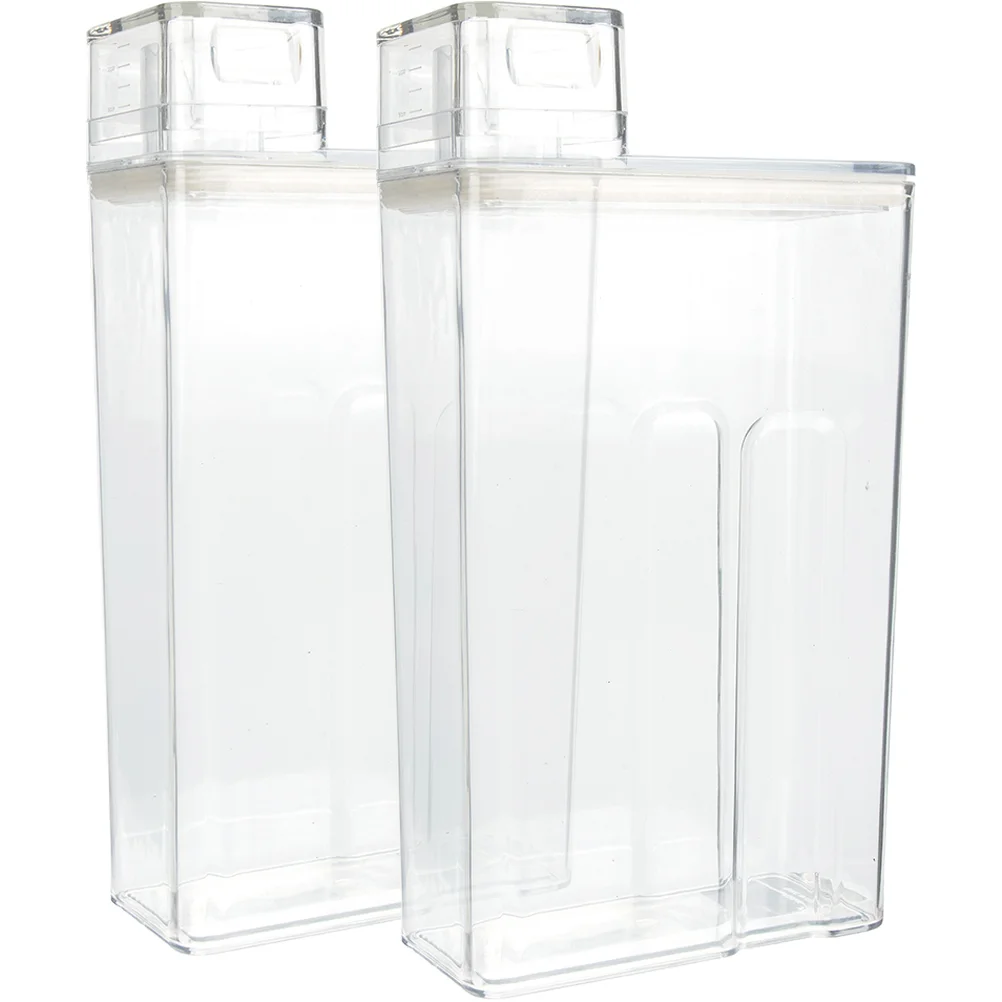 

2 Pcs Laundry Soap Dispenser Detergent Storage Box Powder Bucket The Pet Lotion Sub Container