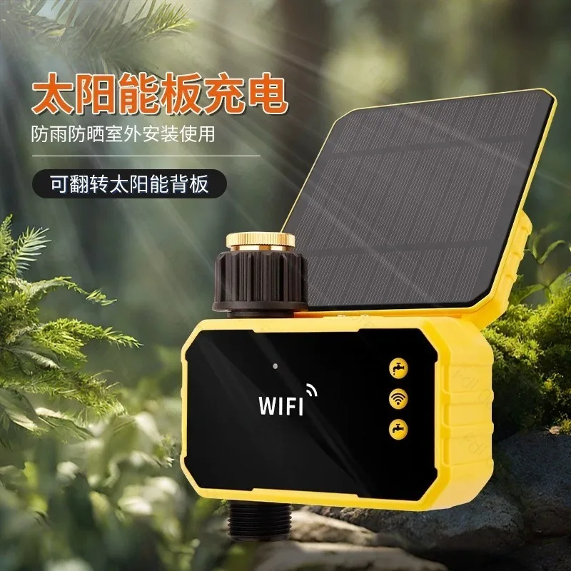 Solar-Powered WiFi Automatic Garden Watering System Remote Mobile App Control Adjustable Sprinkler Atomization for Universal Use