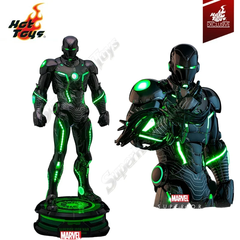 In Stock Hottoys HT Comics - 1/6th Scale Superior Iron Man (Infamous Neon Version) Collectible Figure [Hot Toys Exclusive]