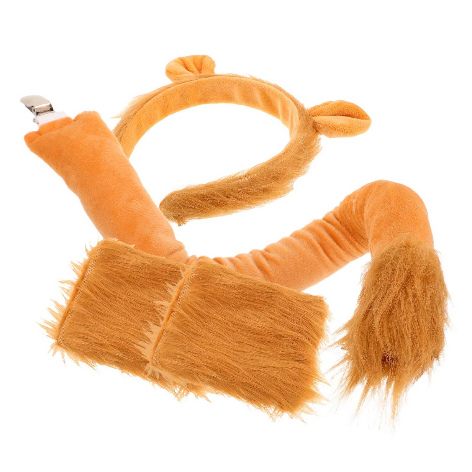 1 set di fasce per orecchie di leone, comodi accessori per costumi di animali, guanti, coda per adulti, palcoscenico per feste di Pasqua