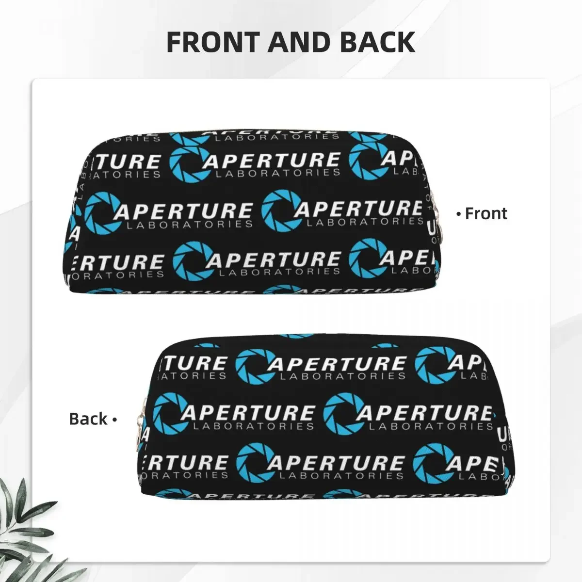 Aperture Science Laboratories Portal Pencil Cases Pen Box Pencil Bag Big Capacity Pencil Pouch Storage Stationery Supplies