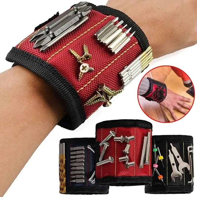 

Промышленный ремонтный браслет с пятью сетками, супер сильные магниты, регулируемая повязка на руку, магнитный браслет, органайзер для инструментов