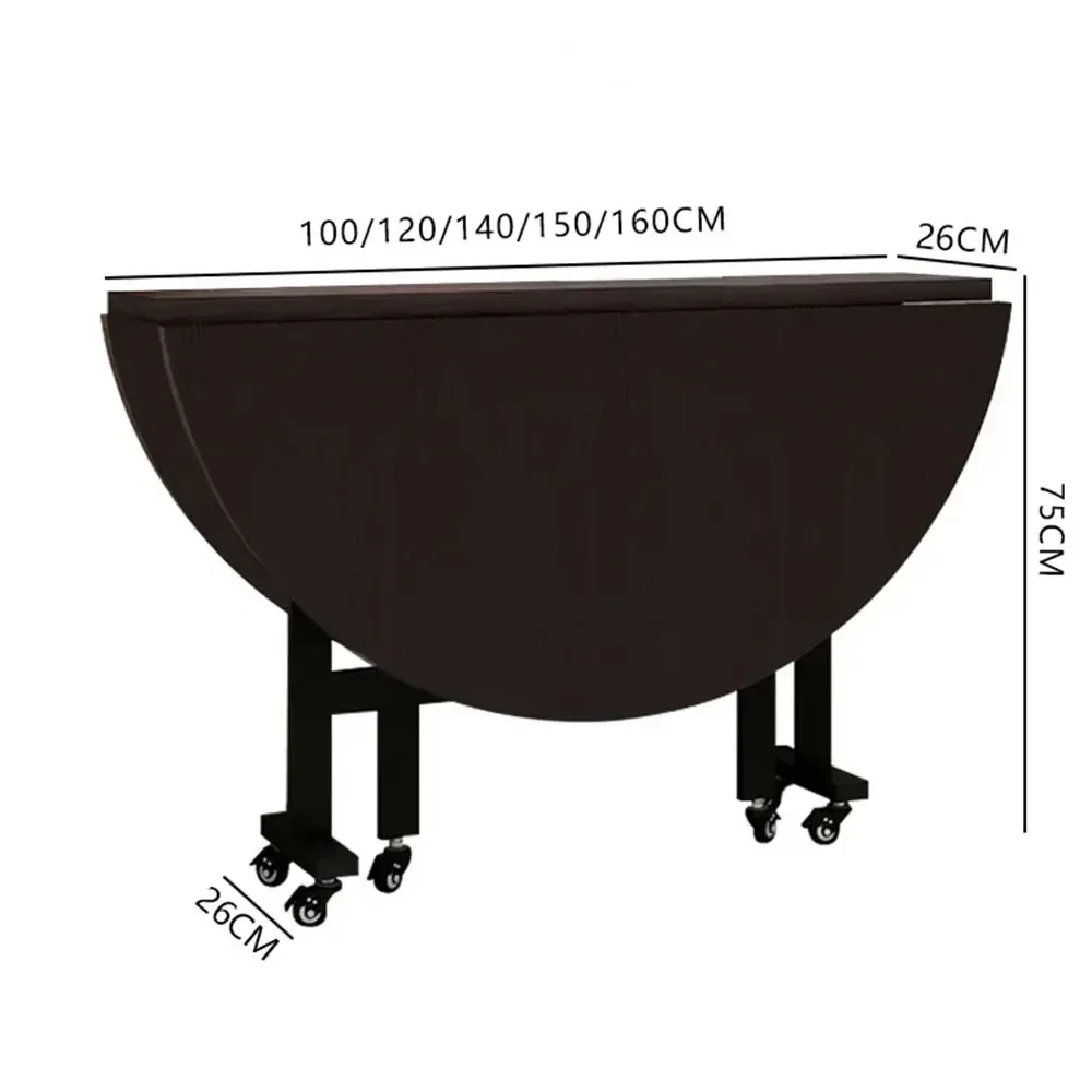 Madeira maciça redonda jantar dobrável restaurante entrada rolando portátil sala de jantar alta móveis para casa