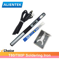 ALIENTEK T80 T80P Soldering Iron PD 65W QC Adjustable Constant Temperature Portable Electric Welding Repair Tools T210/T245 Tip