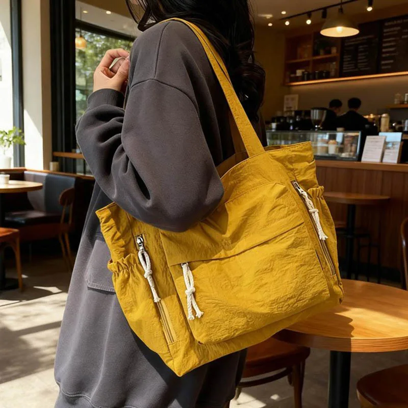 Large Capacity Casual Tote Shoulder Bag, Designed For Daily Use Women, Suitable For Work Commute, Campus Study, Short Trips