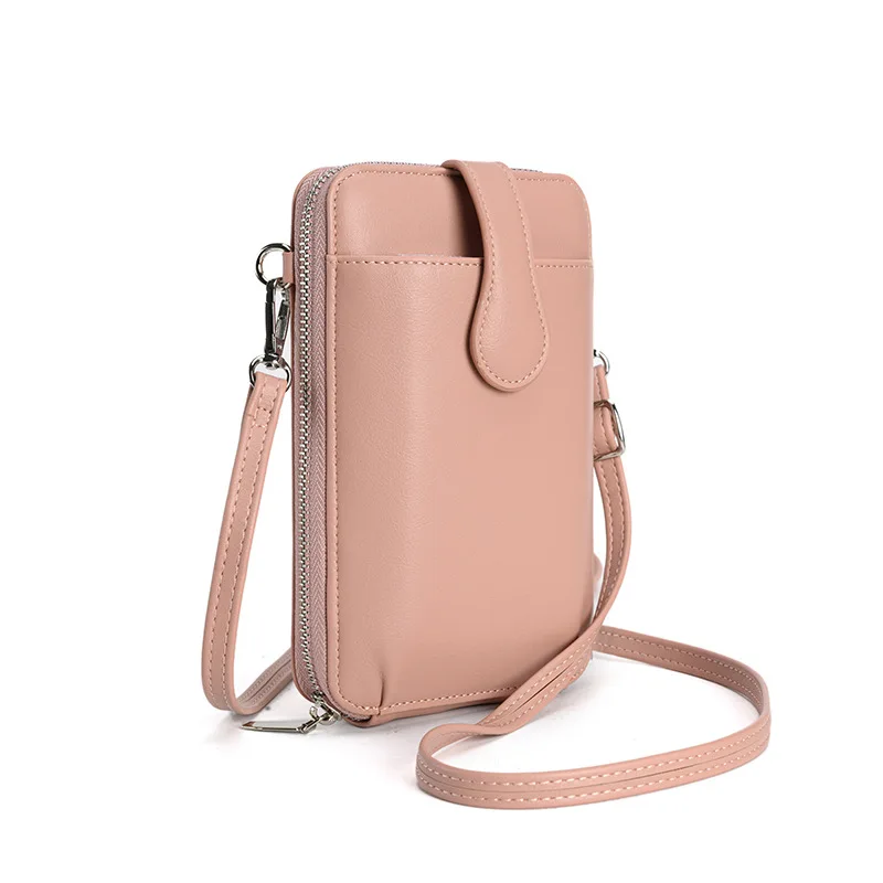 Damen Telefon Tasche Damen Cross body Schulter Brieftasche Großhandel Umhängetaschen kleine Pu Leder Geldbörse Karten halter für Frauen