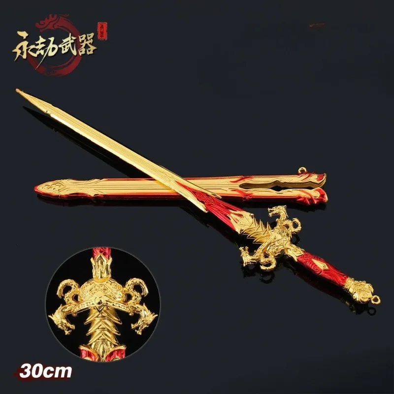 Naraka: Bladepoint Long Sword Series Broń Gra Peryferia Metalowy Model Broń Samuraja Breloki Prezenty Ozdoby Zabawki Kolekcja