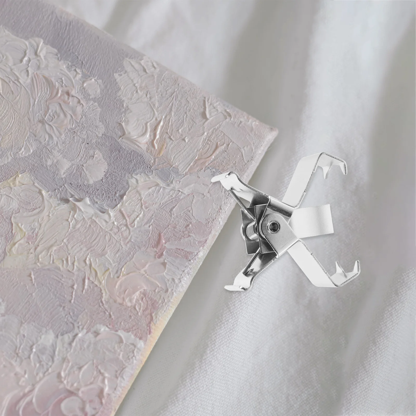 2 قطعة مقاطع اللوحة الزيتية الفولاذ المقاوم للصدأ إطار معدني قوي المشابك ل حامل القماش الرطب لوازم الفن مقاطع قماش مبللة #1