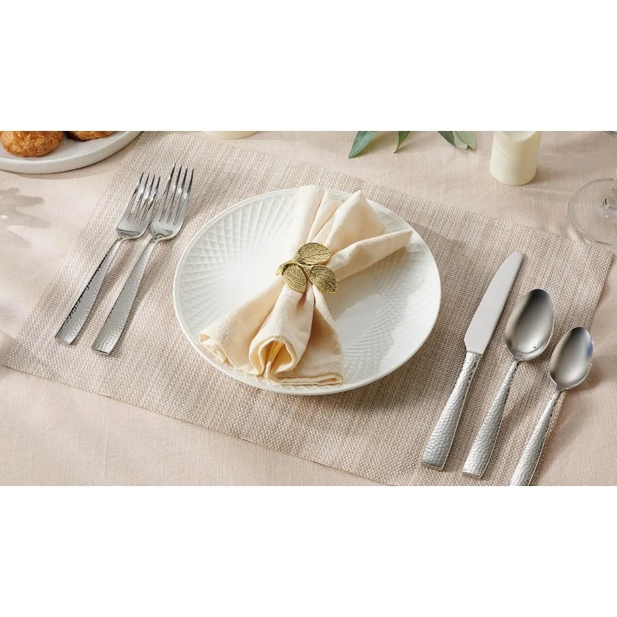 20 قطعة من الفولاذ المقاوم للصدأ المطروق 18 10 خدمة أدوات المائدة الفضية لمجموعة 4 20 قطعة