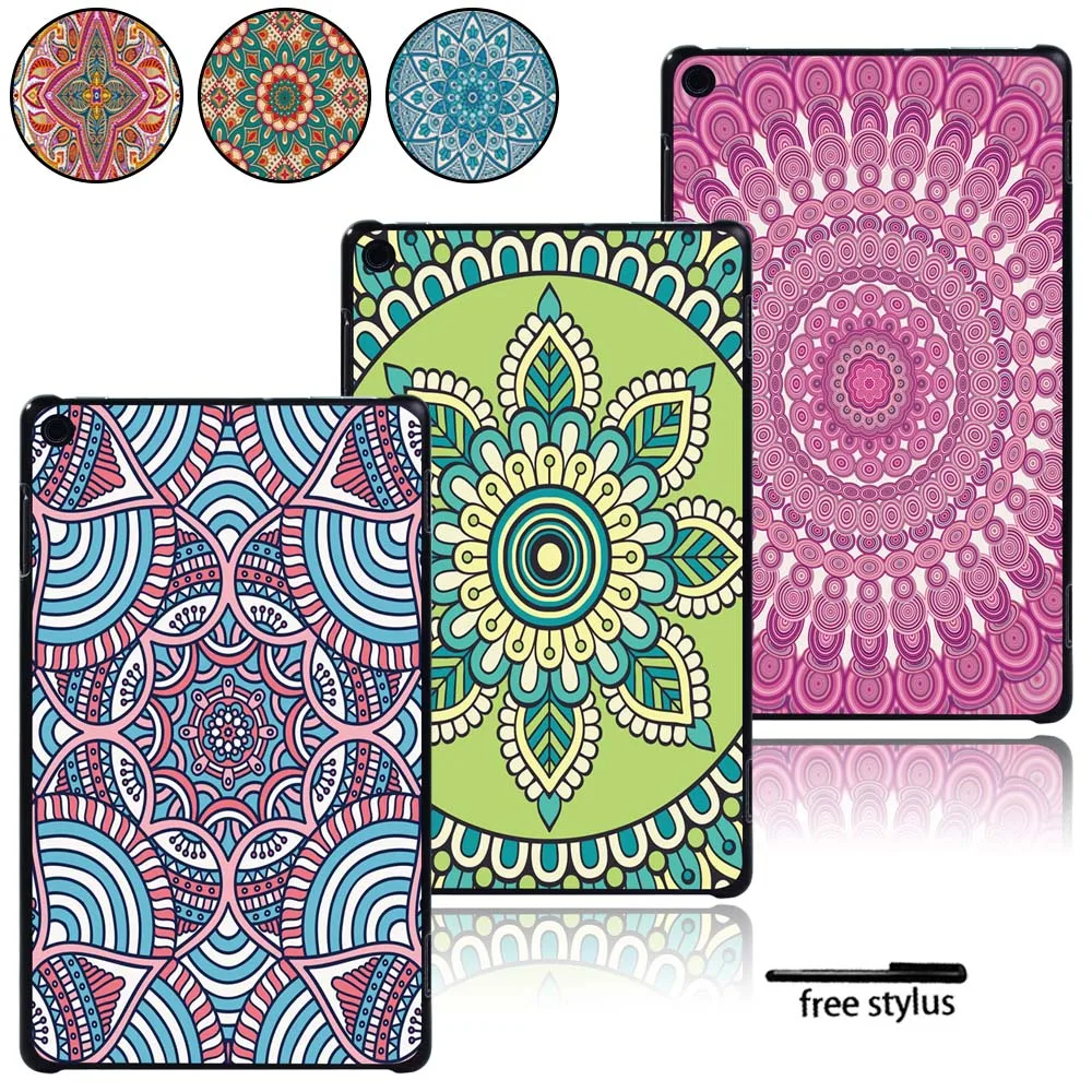 Multicolor Printed Hard Shell Case Cover for Fire 7/ HD 8/ HD 10 with Alexa Tablet Plastic Durable Protective Case Shell