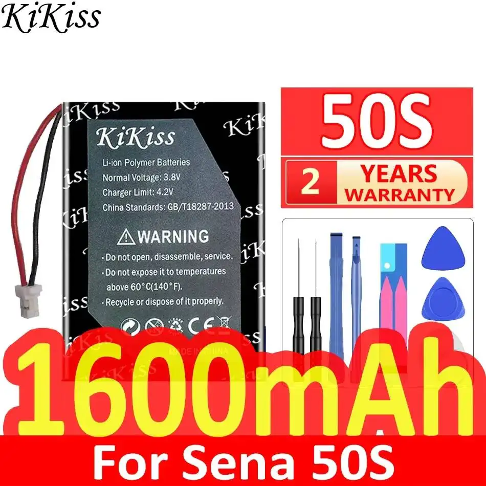 Batería potente KiKiss de 450mAh y 1900mAh para Sena 30K 10U 50S 50R SMH10 SLR2 SP51 para SHOEI GT-Air II 2019 10C 10S 20s 30S EVO