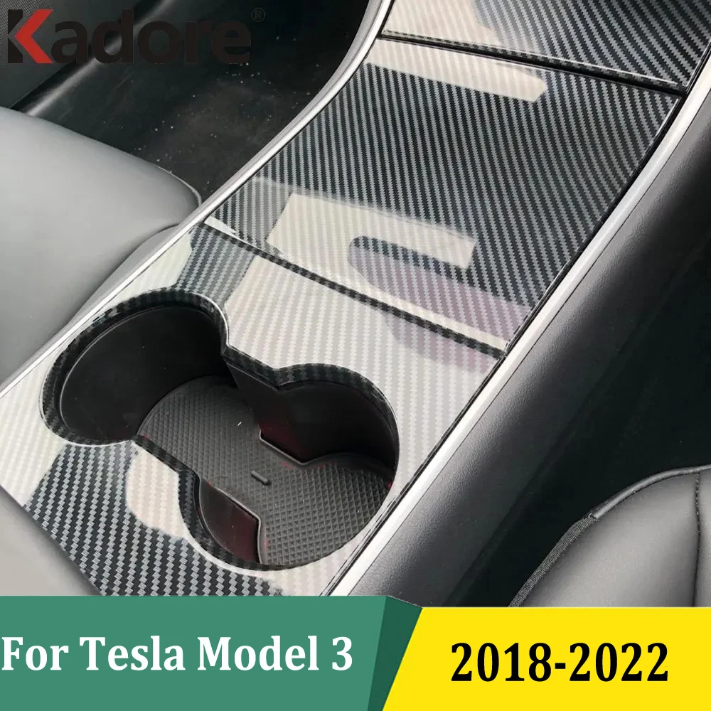 

Для Tesla Model 3 2018 2019 2020 2021 2022 центральное управление держатель стакана для воды панель отделка Автомобильная наклейка Стайлинг Аксессуары для интерьера