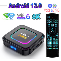 HK1 RBOX K8 Android 13 TV BOX 4K RK3528 2.4G 5G WIFI 6 BT5.0 5.0 8K 3D HDR H.265 64GB 32GB 16GB