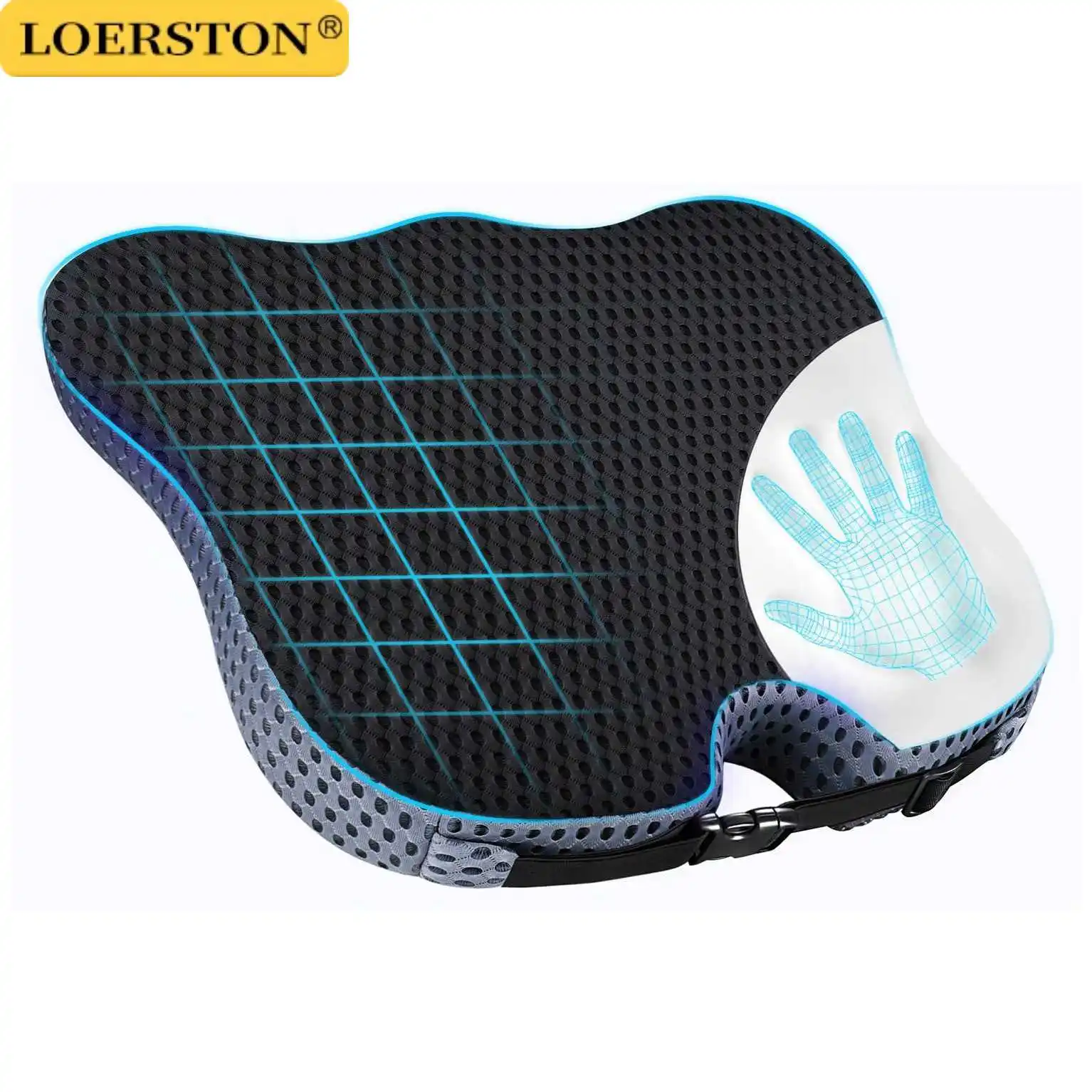 Cushion Non Slip Orthopedic Memory Foam Prostate Cushion for Tailbone Sciaticaback Pain Relief Comfort Chair Car Seat