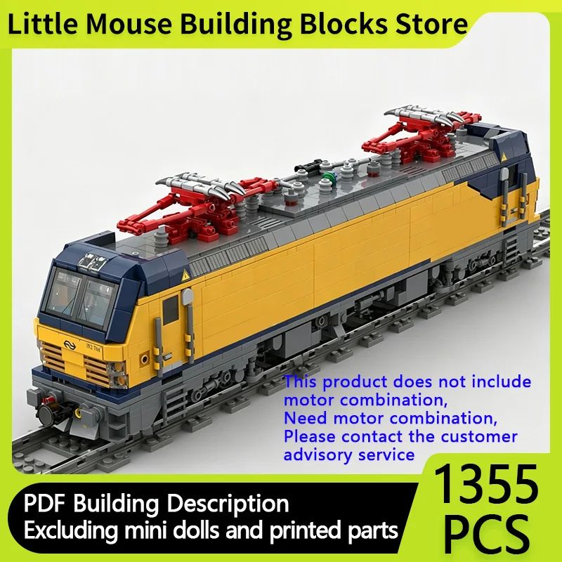 

City Car Model MOC Building Bricks BR193 Electric Locomotive Modular Technology Children Holiday Toys Suit Gifts Assemble