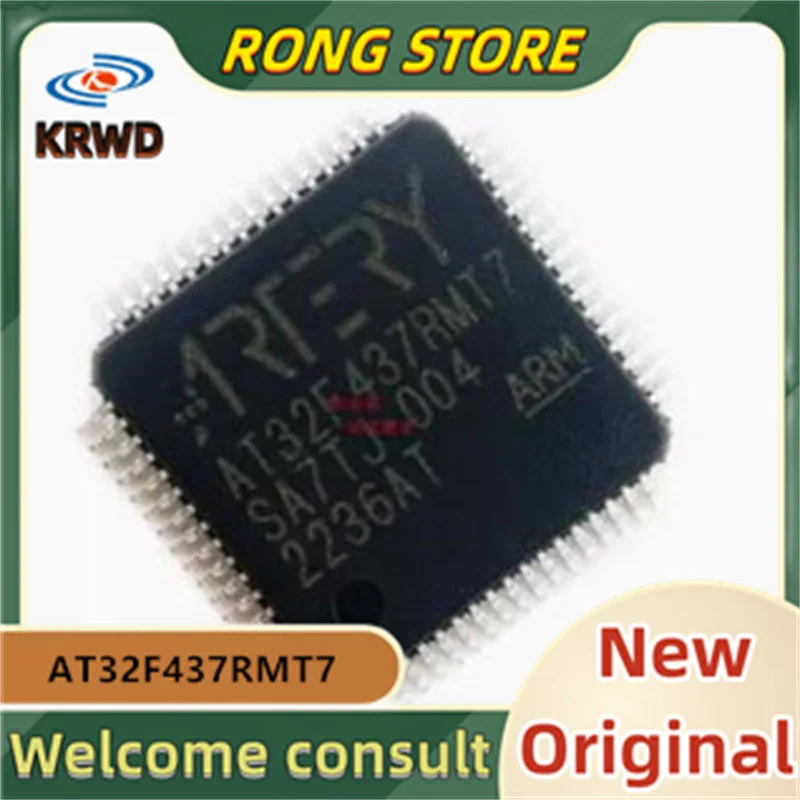 5PCS AT32F437RMT7 New and Original Chip IC AT32F437 LQFP64 Universal MCU/32-bit microcontroller