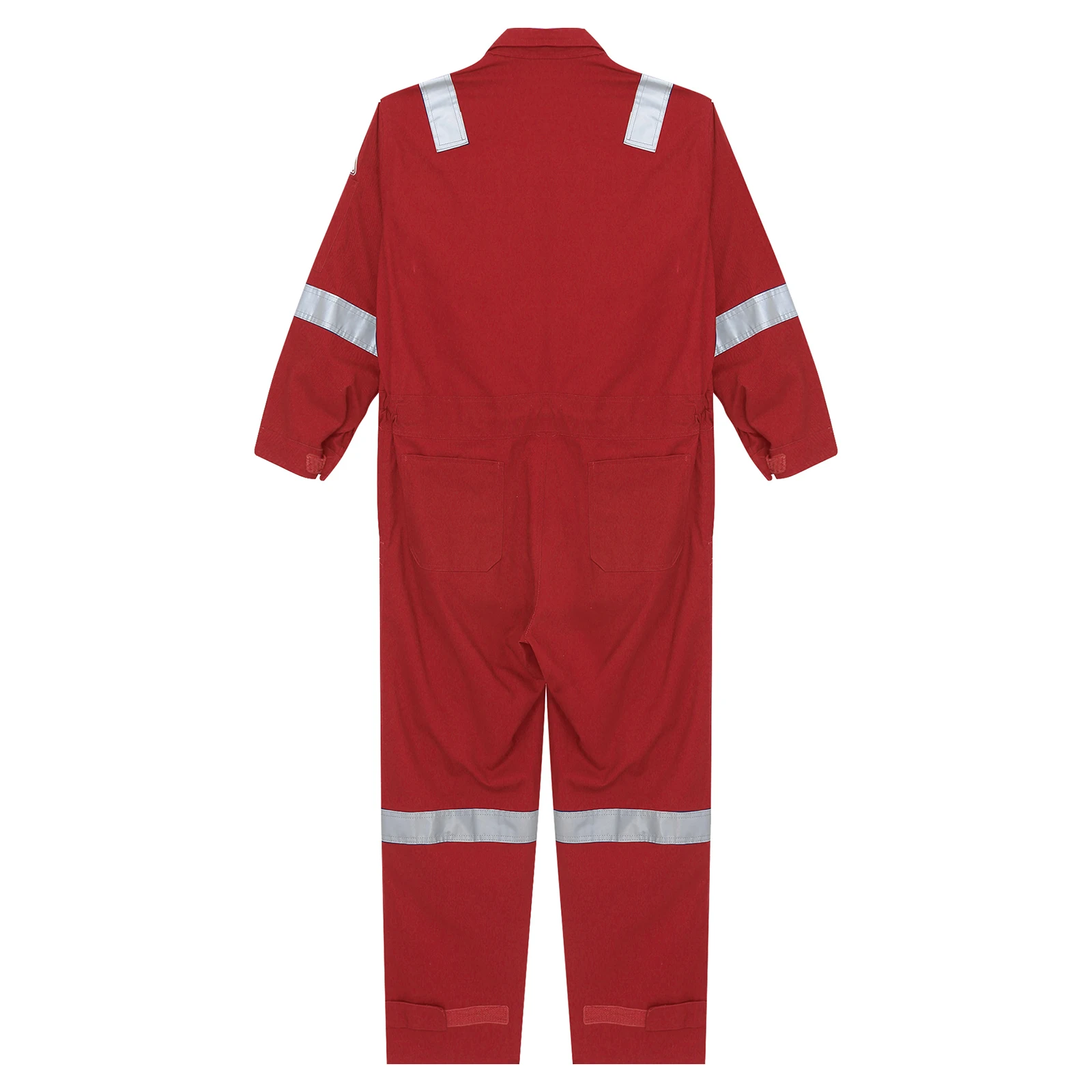 Adult Unisex Work Overalls Long Sleeve Loose Coverall Dustproof Dungarees Working Uniform Reflective Strips Jumpsuit with Pocket