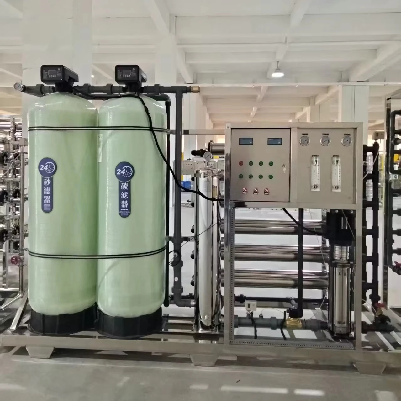 Factory Wholesale RO Water Purifier 500L/1000L/2000L/3000L Capacity for Industrial Water Food 220V Pump Motor Filtration