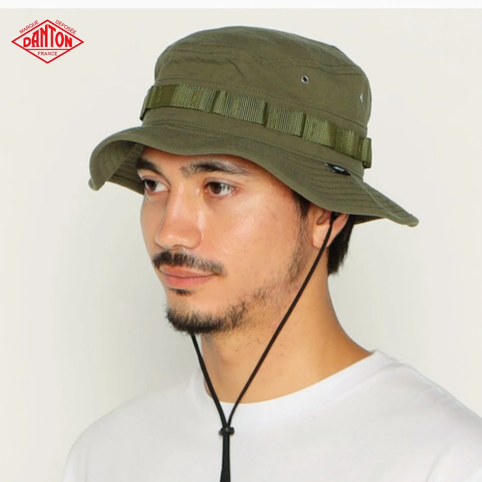 DANTON Unisex Nylon Bucket Hat, Outdoor Functional Street‑Style Fisherman Cap for Camping Hiking Daily Wear