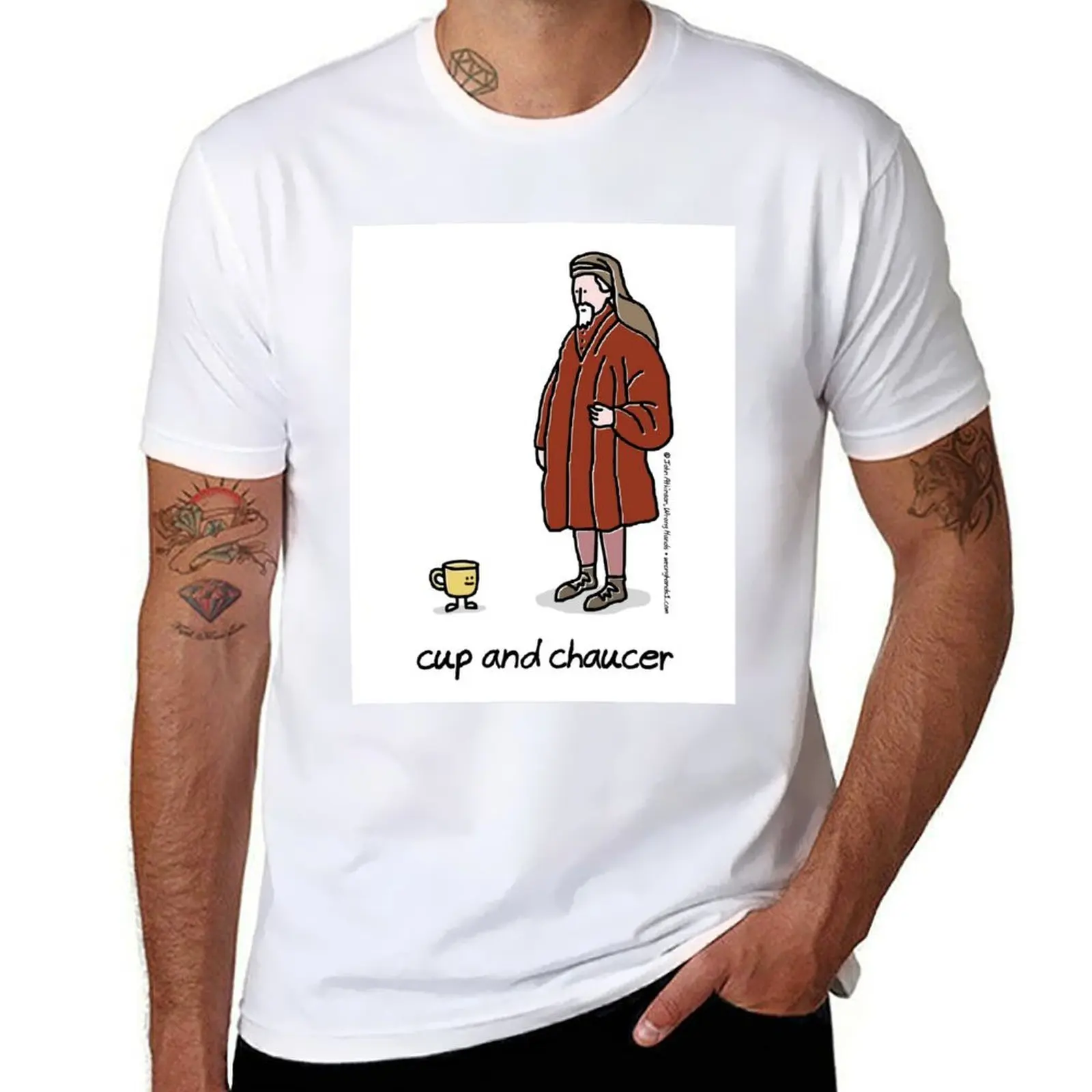 

cup and chaucer T-Shirt Novelty Graphic Tee Shirt