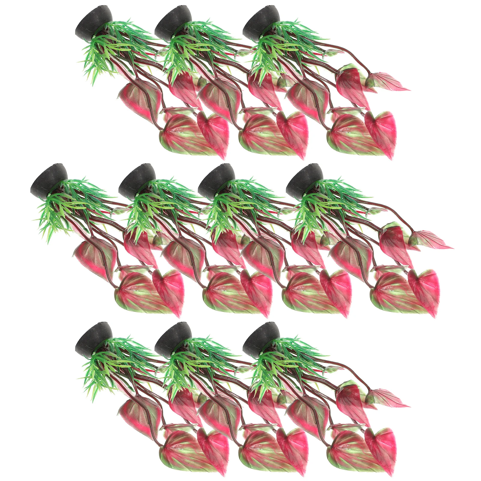 

10 Pcs Fish Tank Plants Plastic Safe Durable Compact Lightweight Betta Aquarium Water Grass Decor Realistic Shape
