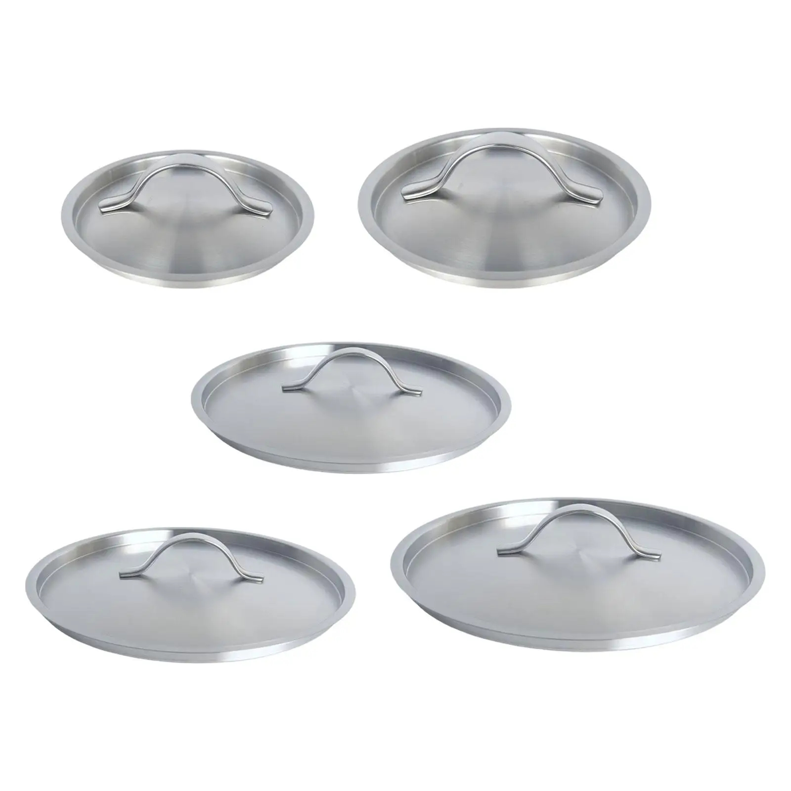 Stainless Steel Pan Lid Easy Clean Barbecue Tool Kitchen Utensils Frying Pan Lid for Picnics Camping Picnic Kitchen Barbecue