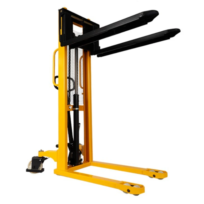 1 Ton Hydraulic Manual Pallet Truck Stacker with Solid PU Tires 1 Year Warranty