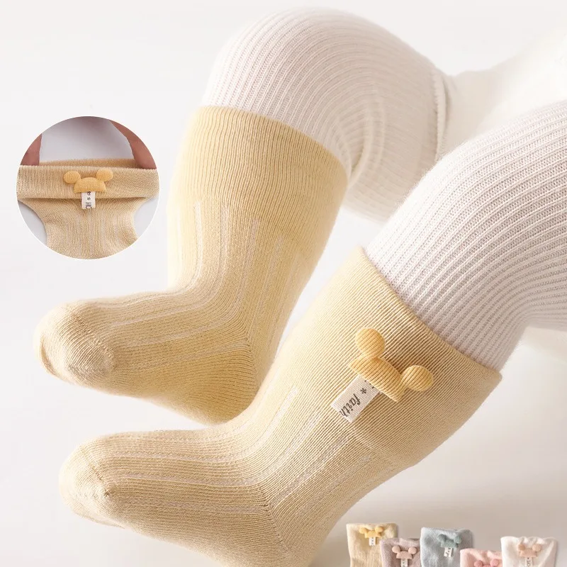 

Newborn baby socks spring autumn and winter cotton socks 0-March-6 infants and toddlers 1-year-old boneless legs baby loose mout