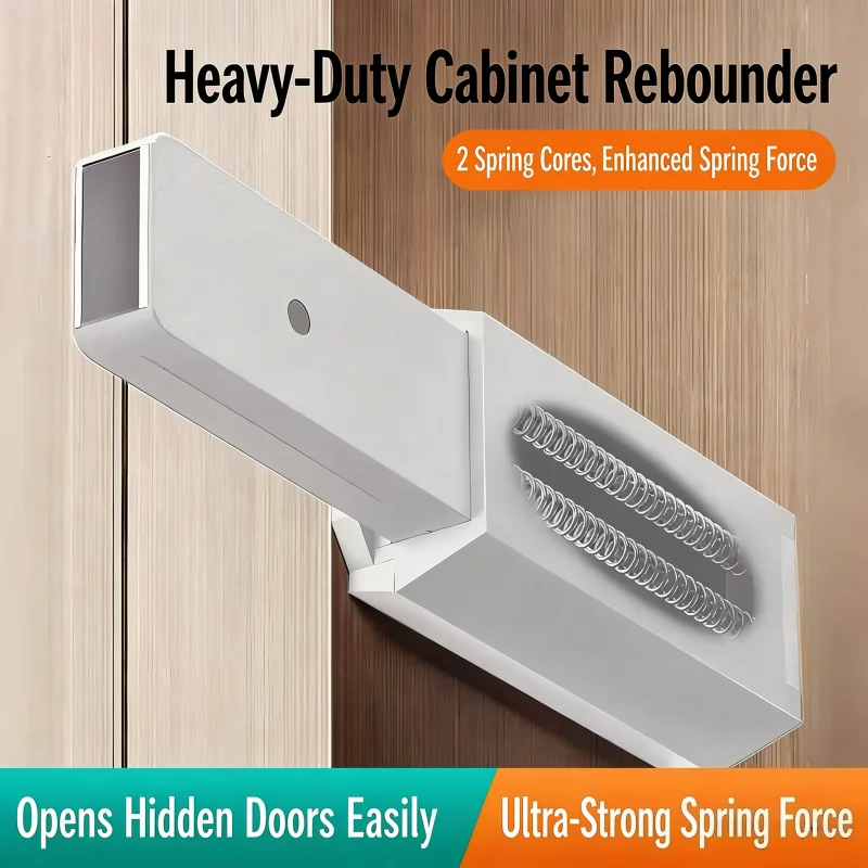 Invisible Hidden Door Heavy Duty Rebounder, Push-to-Open Automatic Spring Latch, No Handle Magnetic Catch for Cabinet & Room Doo