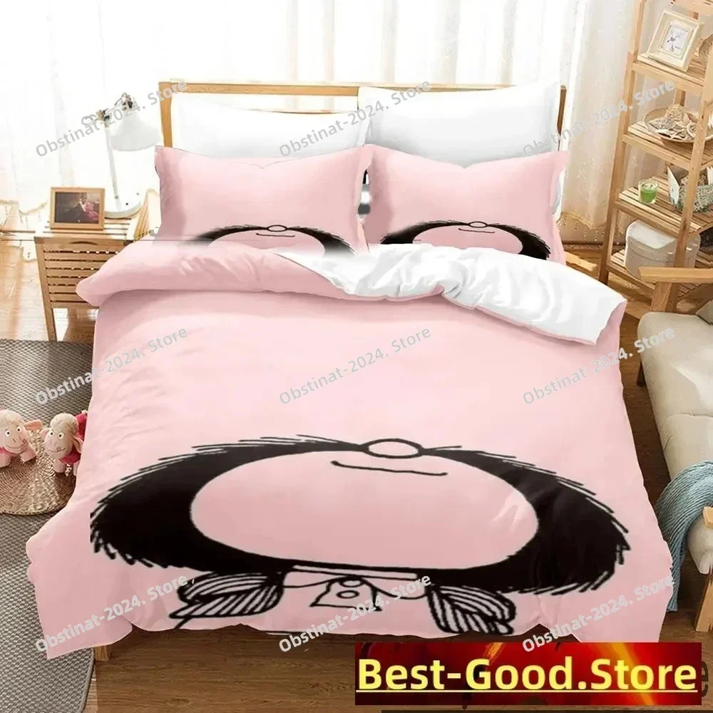 3D Mafalda Bedding Set Printed single Comforter Quilt Bed Cover Duvet Cover Pillow Case 3 Pieces Set Kids Adult Size Linen Sheet