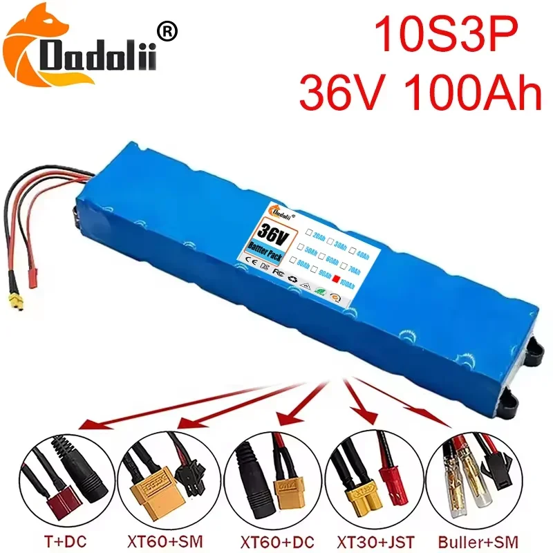 New 10S3P 36V 100000mAh 36v Electric Scooter Battery Pack 18650 Lithium M365 Electric Scooter 36v Battery Scooter