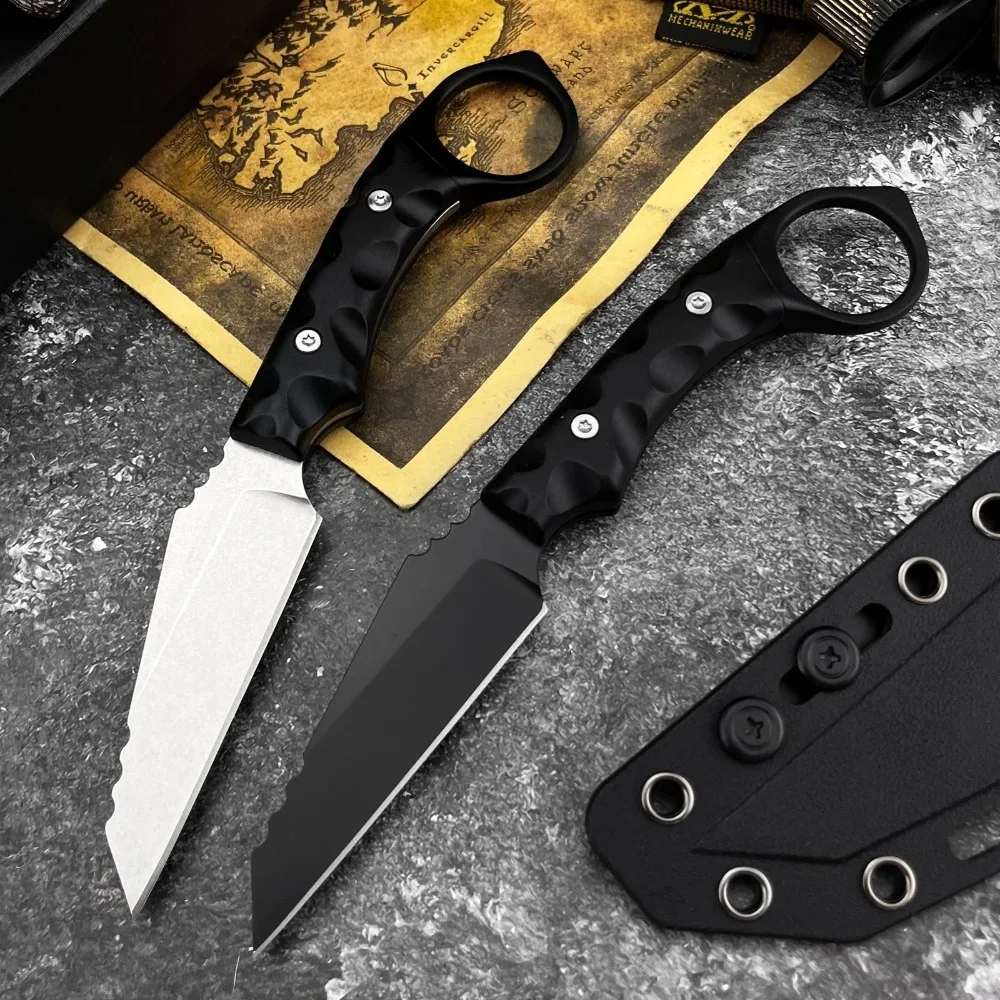 

Портативный уличный нож с фиксированным клинком, многофункциональный походный нож с лезвием из стали 7Cr13Mov, рукоять из нейлонового волокна, прочный прямой нож