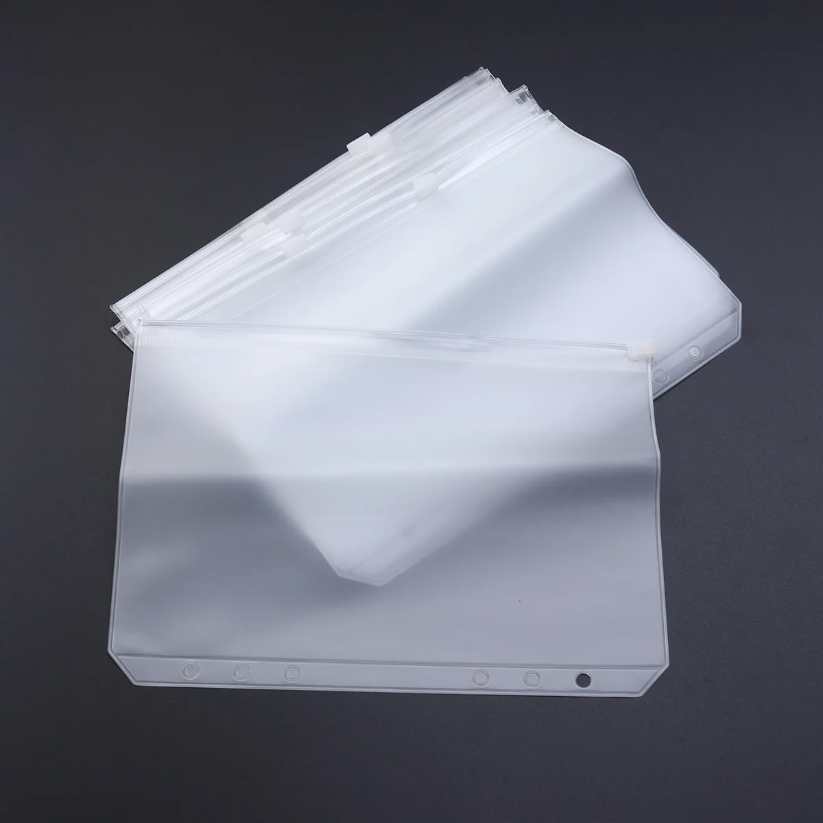 

10pcs A5 Zipper Bag Transparent Reusable Plastic Storage For Documents Cards Coins Travel Office School Folder Organizer A5