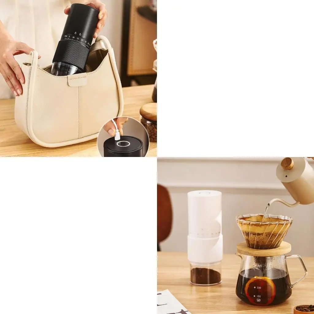 

Practical Coffee Grinder Manual Operation AdjustabIe Coffee Grinder ABS Texture for Effortlesses Grinding
