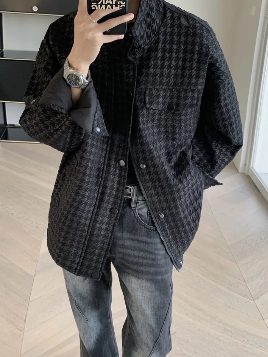 

Мужская куртка-пилот в стиле барокко American High Street Sle, весенне-осенняя, модная, свободного кроя, с пуговицами, из полиэстера, повседневная