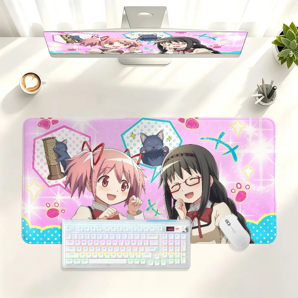 Puella Magi Madoka Magica Cute Mouse Pad Large Non-slip Lockedge Desktop Computer Desk Mat Keyboard MousePad Office Game Student