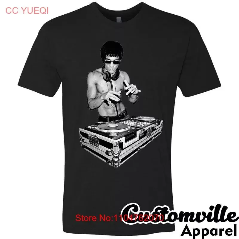 Футболка DJ Lee Inspired by Bruce, забавная винтажная стираная футболка из фильма кунг-фу для повседневной одежды, универсальная мягкая уличная одежда