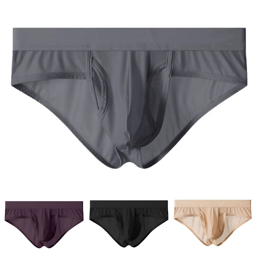 

Men's Soft Briefs Low Waist Underwear Brand New Condition Comfortable Fit Polyamide Spandex Fabric L M Casual Wear