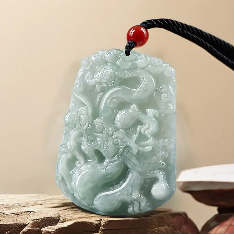 

Подвеска из натурального зодиакального дракона, мужская и женская классическая модная подвеска из нефрита, ожерелье