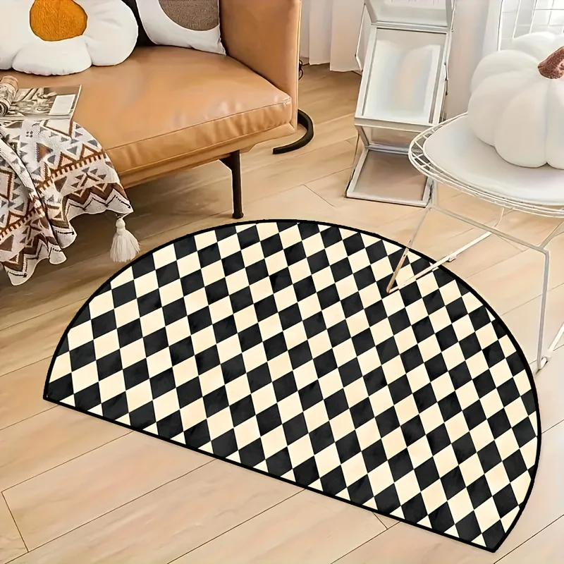 1pc Half Round Mat Suitable for Indoor/Outdoor Use - Non-Slip Semi-Circle, Thick Soft Floor Mat, Compact Half-Roun