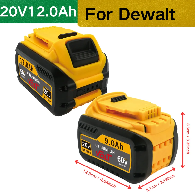 Сменный аккумулятор для DeWalt 9,0-12,0 мАч MAX, литий-ионный аккумулятор для DeWalt DCB547-XJ DCB200 DCB201 для аккумуляторов Flexvolt Tool