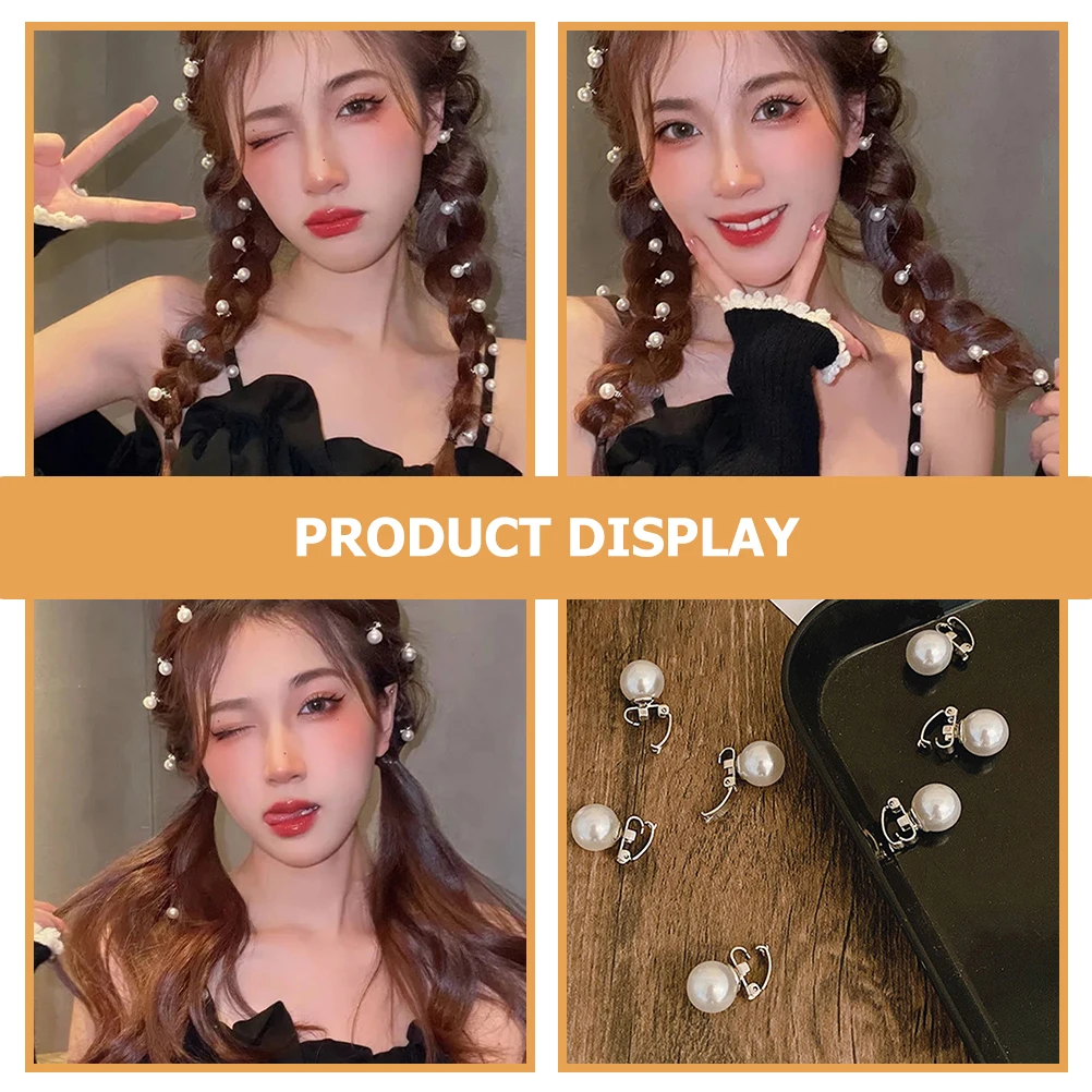 

30pcs Pearl Hair Clips Artificial Pearls Mini Women Girls Brides Braids Wedding Bridal Hair Decor Elegant Graceful Sturdy