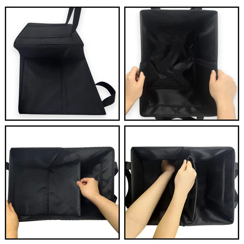 Car Boot Organiser Seat Front Seat Organiser Storage Boxes Large Capacity Portable Compact Simple Black image 2