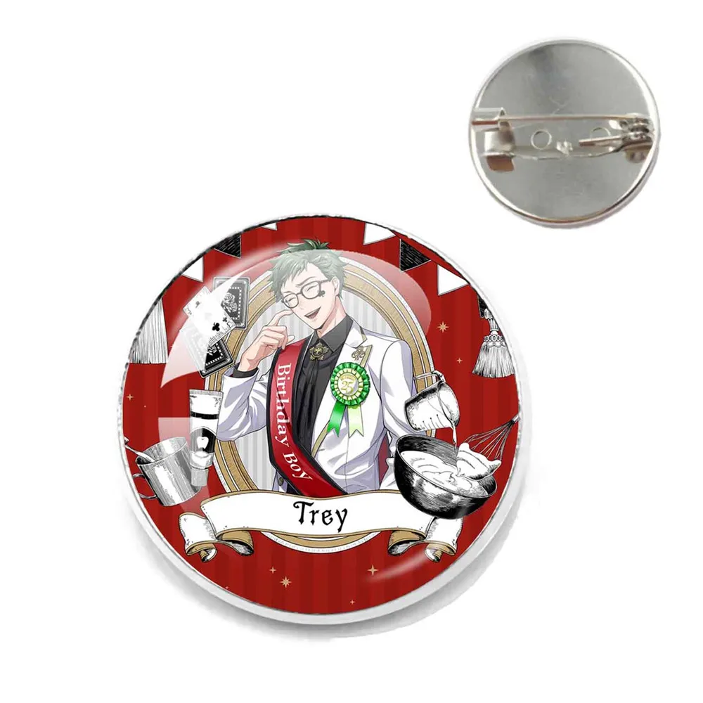 Twist Wonderland Game Metal Badge Glass Brooch Cartoon Handmade Pins Bag Lapel  Clothes Pins Anime Collection Badge Gift
